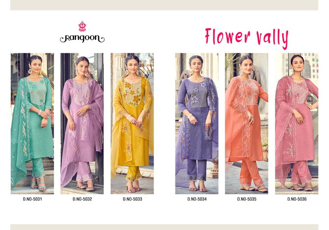 Flower Vally By Rangoon Viscose Embroidery Readymade Suits Wholesale Shop In Surat